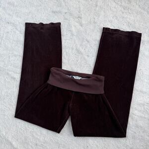Y2K Hard Tail Velour Foldover Pants – Size Small